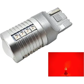 Autožárovka w21W LED 7440 12-24V CANBUS žárovka 2000lm červená motoLEDy 1142