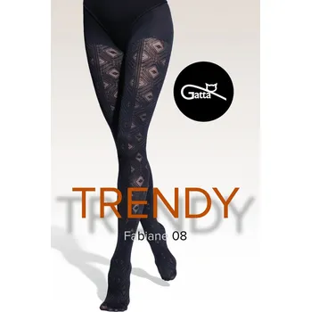 Dámské punčochy FABIANE - 08 Vzorované punčocháče sytě bílá 3-M