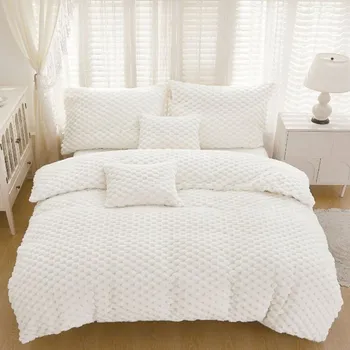 Povlečení Mikroplyš povlečení Homa CLASS WHITE 3-dílná sada 140x200 cm