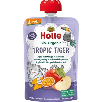 Tropické pyré Tygrík (jablko-mango-marakuja) bez přidaného cukru Bio 100 g – Holle