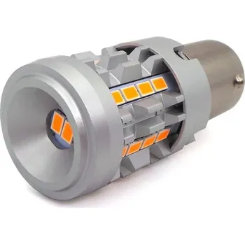 Autožárovka lED žárovka PY21W, BAU15S 12-24V bez závady oranžová Novinka motoLEDy 1118