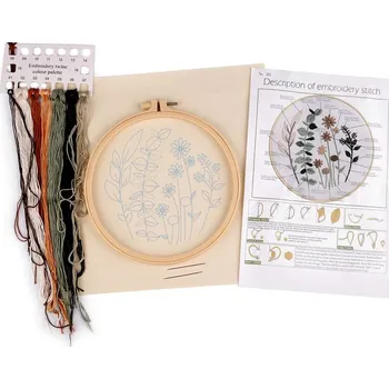 Vyšívací vzor Sada na vyšívání s předtištěným motivem, rostliny, traviny - 3 viz foto