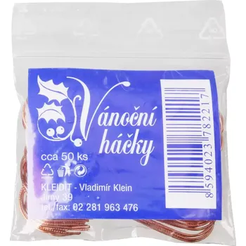 Vánoční dekorace Háček vánoční - dlouhý poměděný