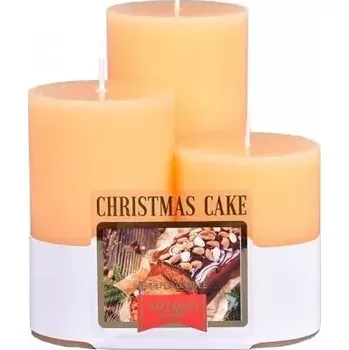 Vánoční dekorace Svíčka COOKIES WINTER d6x7,5/10/12,5cm 3ks Vánoční koláč