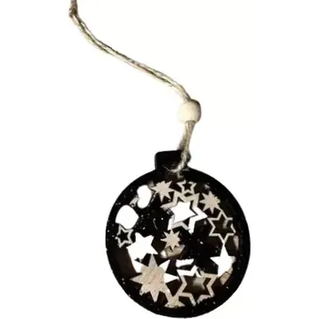 Velikonoční dekorace Dekorace - Koulička závěs dřevo 8ks černá