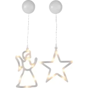 Vánoční dekorace NIPEKO Závěsná hvězda + anděl