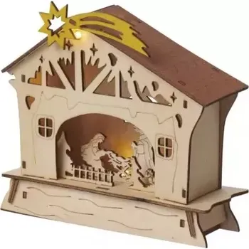 Vánoce EMOS DCWW03 4LED NATIVITY SET 2AAA T WW-betlém dřevěný