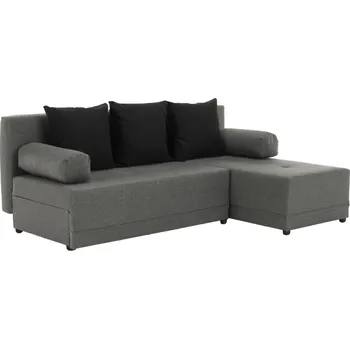 Obývací pokoj Rohová sedací souprava, šedá / černá, pravá, MEXX