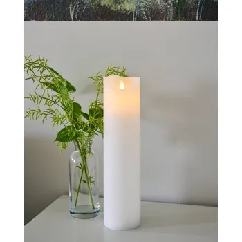 led svíčka SIRIUS Dobíjecí voskové LED svíčka Sara, bílá, 7,5 x 30 cm