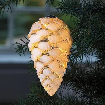 Velikonoční dekorace SIRIUS Led skleněná dekorace, šiška, 15cm