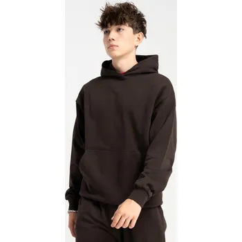 Chlapecká mikina Reporter Young | Chlapecká hnědá mikina s kapucí s minimalistickou nášivkou „PERSPECTIVE“ - Barva HNĚDÁ, Velikost 158 253-0551B-34-790-1