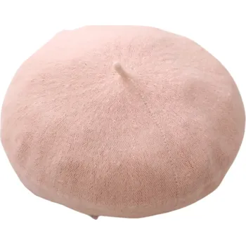 Klobouk Baret pro ženy z imitace kašmíru Elegantní zimní módní pokrývka hlavy Stylový doplněk do chladného počasí Dámský podzimní klobouk růžová