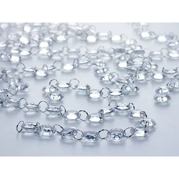 Svatební dekorace Girlanda krystaly průhledné 18 mm x 1 m