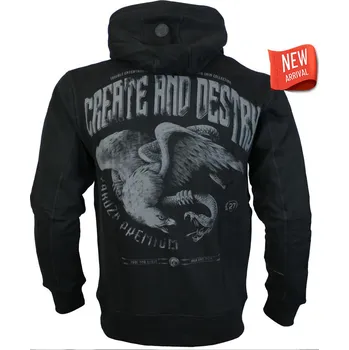Pánská mikina Yakuza Premium Selection Mikina s kapucou Yakuza Premium 3925A Create and destroy - černá Velikost: 5XL