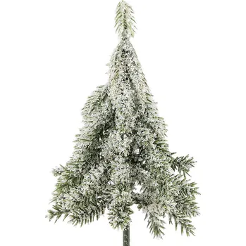 Vánoční dekorace Umělý stromeček na drátku zasněžený do věnců, květináčů 13 cm, 17 cm, barva 1 (13 cm) zelená