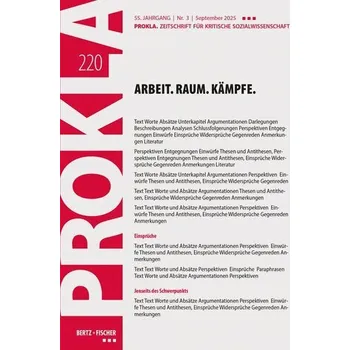Arbeit. Raum. Kämpfe. - PROKLA 220 / Vereinigung zur Kritik der politischen Ökonomie e.V.