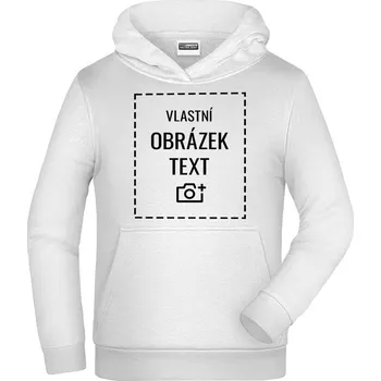 Chlapecká mikina Dětská mikina s vlastním potiskem, Barva Bílá, Velikost 134-140, Canvas Dětská mikina Bezvatriko.cz