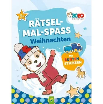 První čtění Bobo Siebenschläfer Rätsel-Mal-Spaß Weihnachten. Für Kinder ab 3 Jahren - Schwager & Steinlein Verlag