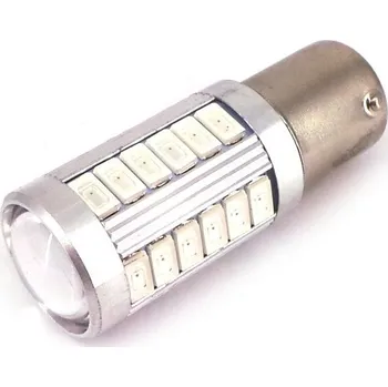 Autožárovka LED žárovka BAU15S 12-24V 17W CANBUS směr USA oranžová motoLEDy 361