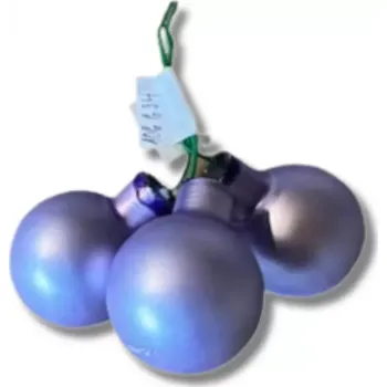 Velikonoční dekorace Dekorace - Koulička sklo+drátek 2,5cm lila 3ks