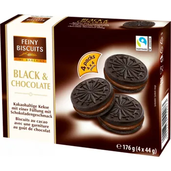 Feiny Biscuits Black & Chocolate sušenky 176 g - originál z Německa