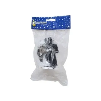 Vánoční dekorace Zvonek kovový zdobený mix