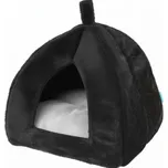 Plyšový pelíšek pro psa/kočku HUISE 40x35 cm, černo-šedý 231657162