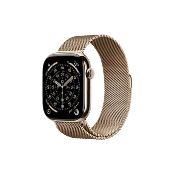 Chytré hodinky Apple Watch 11 GPS+Cell 46mm Titan Gold + Gold Milanese Loop - M/L + Next neomezeně XL