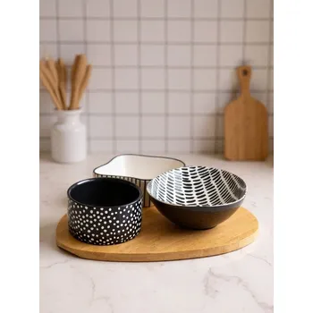 Sinsay - Servírovací tác se třemi mističkami - vícebarevná - 354HG-MLC - 354HG-MLC-ONE