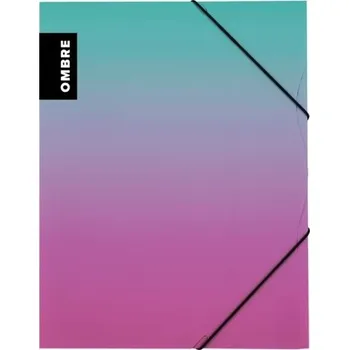 Ombre Desky chlopně a gum.Ombre - A4,plast,růžové, 1 ks