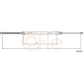 Auto-moto Tažné lanko, parkovací brzda COFLE 10.6221
