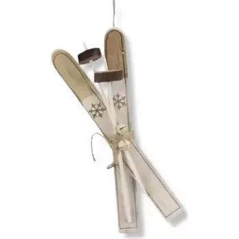 Vánoční dekorace Dekorace- Lyže dřevěné 17cm