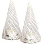 SIRIUS LED světelný stromeček, skleněný, sada 2 kusy, čirý,11 cm