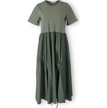 Dámské šaty Kombinované dlouhé šaty MC 23275 barva: zelená-khaki, velikost: L/XL