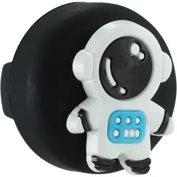 Lokátor Pouzdro na AirTag silikonové vodotěsné černé s astronautem pro dětské tkaničky a boty GPS tracker příslušenství 35x27x20mm