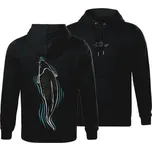 Mikina s Kapucí Giants Fishing Černá Kapr u Hladiny Velikost XL