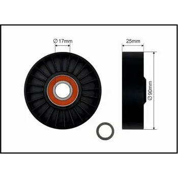 Auto-moto Napínací kladka, žebrovaný klínovy řemen CAFFARO 500329