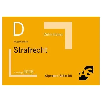 Definitionen Strafrecht - Krüger, Rolf [DE] (2025, Hrací karty, Alpmann und Schmidt)