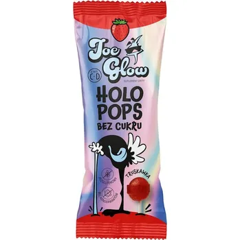 Bonbon Křišťálové lízátko s jahodovou příchutí s vitamínem D a C, bez cukru, bez lepku, 8 g – JOE GLOW