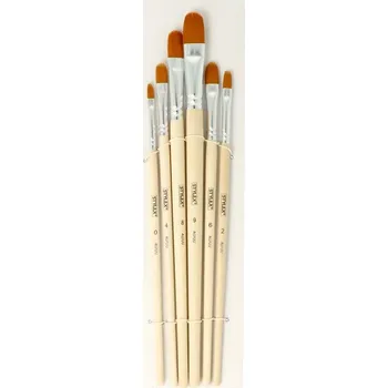 Umělecký štětec Ploché štětce Filbert 6ks