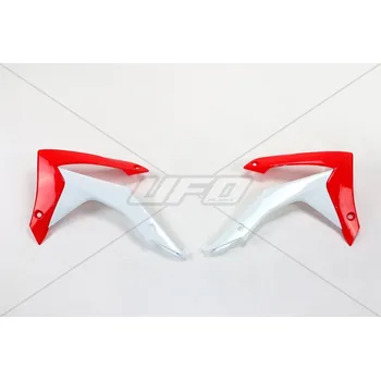 Autodíl UFO kryty chladiče HONDA CRF 250R 14-17, CRF 450R 13-16, barva (bílá/červená) (UFO kryty chladiče HONDA CRF 250R 14-17, CRF 450R 13-16, barva (bílá/červená))