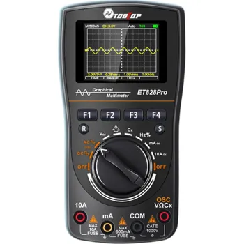 Multimetr TOOLTOP ET828Pro ruční osciloskop 10MHz 50MSa/s 6000 počítadel True RMS multimetr voltmetr ampérmetr automobilový tester