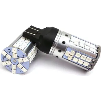 Autožárovka lED žárovka 7443 12-24V CANBUS oranžovo-červená, dvoubarevná USA motoLEDy 670