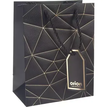 Dárková taška Taška papír dárková mřížka 18x10x23 cm černá