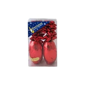 Vánoční dekorace Sada 6 roset a 2 stuhy vajíčka