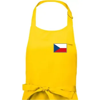 Kuchyňská zástěra Česká republika - Vlajka malá - Dámská zástěra na vaření - Univerzální velikost ( Žlutá )