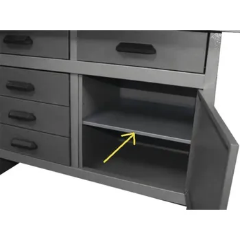 Elektrická zásuvka Zasunovací dno pro pracovní stoly 444 x 14 x 469 mm antracit šedá