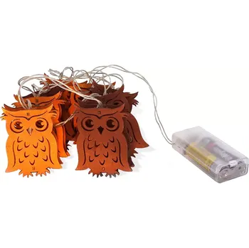 Vánoční dekorace Dekorace - Girlanda LED sova