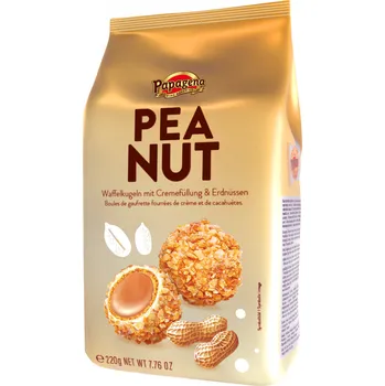 Papagena arašídové vaflové kuličky s krémovou náplní 220 g - originál z Německa