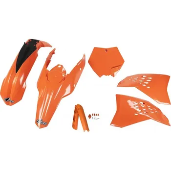 UFO kompletní sada plastů (FULL KIT) s kryty tlumičů KTM SX/SXF 07-10 barva oranžová (UFO kompletní sada plastů (FULL KIT) s kryty tlumičů KTM SX/SXF 07-10 barva oranžová)